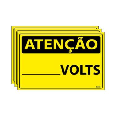 Imagem de Combo 3 Placas De Sinalização Atenção Volts 30x20 Ecom IA - SA94 F9e