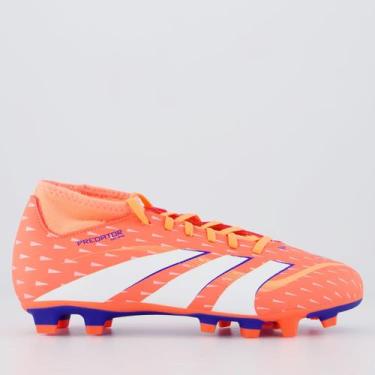 Imagem de Chuteira Adidas Predator Club Sock FG/MG Campo Laranja, 38