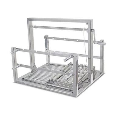 Imagem de Grill Elevatório Gourmet Premium 80 x 50 Inox 304 - JX Metais