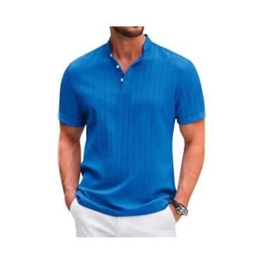 Imagem de Camisa Masculina Havaiana Retrô De Algodão E Linho Casual Solta Esport