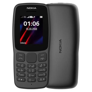 Imagem de Celular Nokia 106 2024 TA-1564 Dual Sim 4GB Tela 1.8 Preto e Cinza Desbloqueado GSM 900...