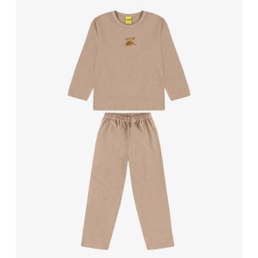 Imagem de Pijama em Malhão Fruit Rovi Kids Marrom, 6, Marrom