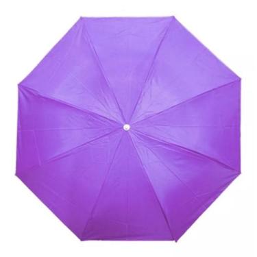 Imagem de Guarda Chuvas Grande Poliester Colorida Preta Rosa Vermelho Sombrinha 