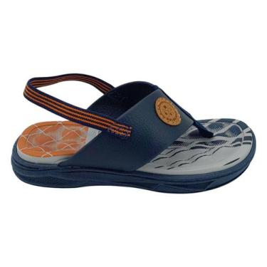 Imagem de Chinelo Bebe Molekinho Infantil Elastico, 19, Marinho, Napa