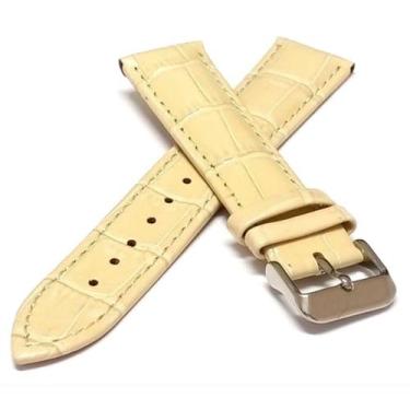 Imagem de Pulseira Relógio Couro modelo Croco Almofadada, Fivela Inox.LC123 - Ma