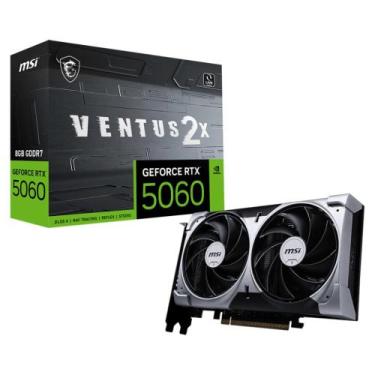 Imagem de Placa De Vídeo Msi Rtx 5060 Ventus 2x Oc 8gb Gddr7 128 Bit Ray Tracing