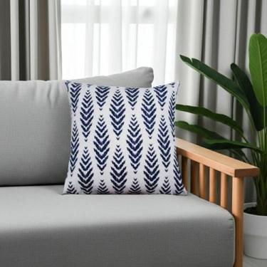 Imagem de Capa Almofada 45x45 Estampado Cor Azul Nallu Decor