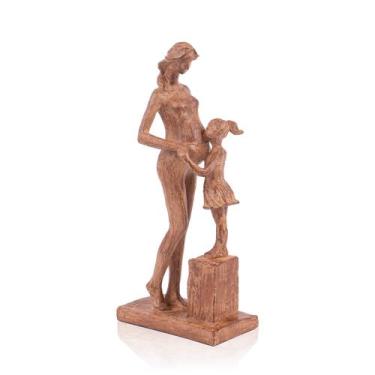 Imagem de Escultura Decorativa Mulher Gravida e Menina Dolomitas - Entrecasa