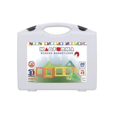 Imagem de Brinquedo Educativo Magnético Magforma Maleta Vazado 20 Peça Quantidad