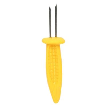 Imagem de Espeto para Milho SF20399 Consumo de Espiga 2 Unidades Aco Inoxidavel Silicone Ergonomico Amarelo Mimo Style