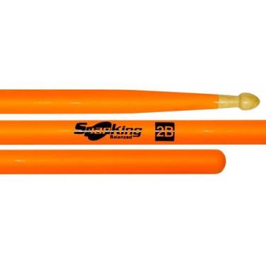 Imagem de Baqueta Spanking Linha Luminosa 2B Clássica Laranja Fluorescente 11089