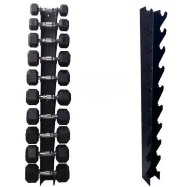 Imagem de Suporte de Parede para 10 Halteres + Halter 1 a 10kg (Unidade) - D1 Fi