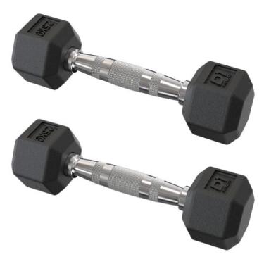 Imagem de Par Dumbbell Sextavado Emborrachado - 2,5kg - D1 Fitness