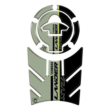 Imagem de Kit Protetor de Tanque e Bocal Resinado 3D Yamaha Lander XTZ 2025-2026 Preto Teu Adesivo