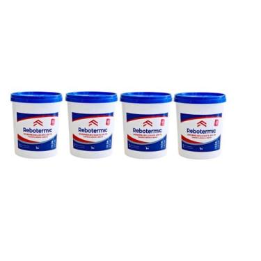 Imagem de Kit 4 Rebotermic Impermeabilizante 800g Blinda Reboco - VBrasil