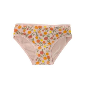 Imagem de Kit Com 3 Calcinhas Infantil De Algodão Miss DelRio, PP, Laranja