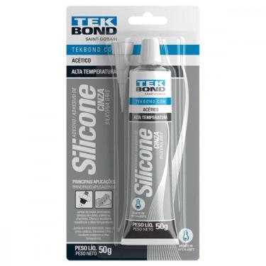 Imagem de Silicone Tekbond Alta Temperatura 50G. Cinza