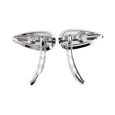 Imagem de Espelhos Laterais Teardrop Para Motocicletas Harley Street Glide Speci
