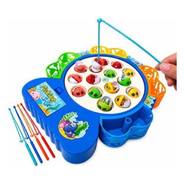 Imagem de Brinquedo Pescaria Infantil Pega Peixe Musical Giratorio - FUTURO CASA