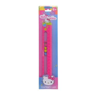 Imagem de Régua Plástica Decorada Hello Kitty 20cm - Leonora 10804