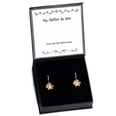 Imagem de Lindos presentes de irmã "You're The Shit Sister-in-Law", Sister in Law Brincos de girassol da Sister