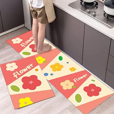 Imagem de Tapetes de cozinha e tapetes de borracha antiderrapantes para cozinha, tapete de cozinha, tapete de cozinha, lavável, tapete de cozinha, tapete para banheiro, corredor, tapete