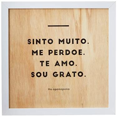 Imagem de Arte Maníacos Quadro decorativo com moldura caixa branca em Madeira - HNP 009 - 30x30cm