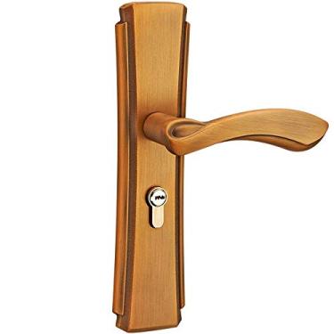 Imagem de Fechadura de maçaneta de porta vintage retrô com trava de maçaneta de porta para quarto interior antirroubo maçanetas de portas ferramentas de hardware