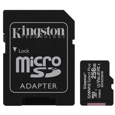 Imagem de Cartao De Memoria Micro Sd 256Gb 100Mb/S C10 Kingston