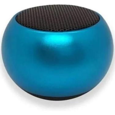 Imagem de Caixinha Som Bluetooth Tws Metal Redonda Mini Speaker 3W