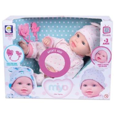Imagem de Boneca Miyo Menina 35cm C/ Som De Bebê E Acessórios Cotiplás - Cotipla