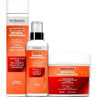 Imagem de For Beauty Recarga Fortificante - Kit Antiqueda Crescimento Acelerado Trio (3 Produtos)