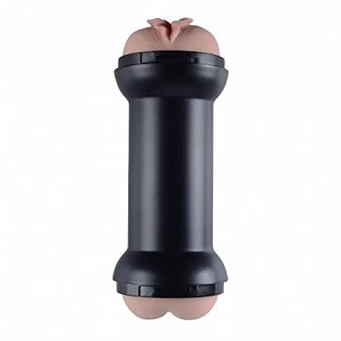 Imagem de Masturbador Masculino Duplo Tipo Lanterna Anus Vagina Silicone Imitando Peso Academia