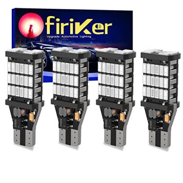 Imagem de firiKer 4 peças de luzes de freio de LED vermelho brilhante 921 T15 912 W16W sem erros, chipsets 45SMD-4014, 912 921 906 lâmpadas de LED para carro, caminhão, ré, 3ª iluminação de carga