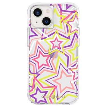 Imagem de Case-Mate - Impressões resistentes – Capa para iPhone 13 Mini – Fina – Proteção contra quedas de 3 metros – Estrelas neon