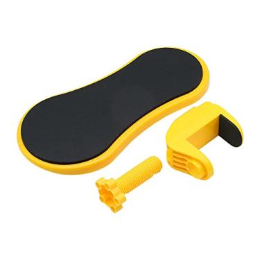 Imagem de Descanso de braço de computador para mesa suporte de descanso de pulso ergonômico ajustável para teclado extensor de braço giratório suporte para mouse pad, amarelo, 4 peças