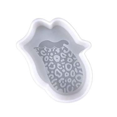 Imagem de Molde de silicone de língua de leopardo | Tamanho 9,5 cm de largura x 13,3 cm de comprimento x 2,5 cm de profundidade | Design de língua de leopardo para frescor, sabão, resina, velas