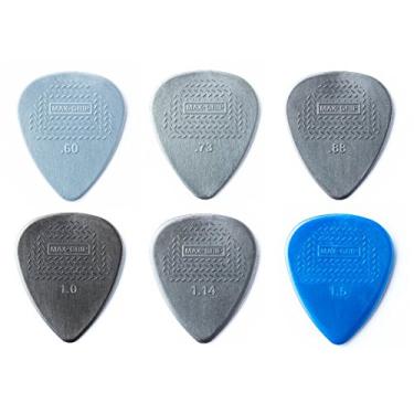 Imagem de Dunlop Nylon Max Grip Standard Picks Pacote misto de amostras (2 de cada medida)