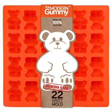 Imagem de Molde de ursinho gordo tamanho jumbo da goma moderna, silicone, 24 cavidades, doces, moldes de sabonete, shots de gelatina, topo de cupcake, chocolate, bandeja de gelo
