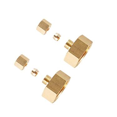 Imagem de ZKZX 2 peças de latão 1,9 cm de rosca fêmea para mangueira de jardim GHT para adaptador de compressão OD de 0,6 cm