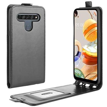 Imagem de HONGYAN Capa de telefone Para LG K61 R64 Texture Single Vertical Flip Capa de Proteção em Couro com Slots para Cartões e Moldura para Fotos Capa protetora