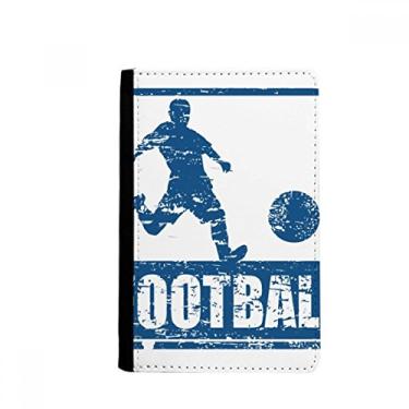 Imagem de Porta-cartão Blue Football Player Kick Football Passport Holder Notecase Burse, Multicolor