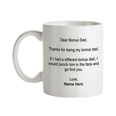 Imagem de Caneca personalizada de pai bônus, Thanks for being my Bonus Dad, presente de pai de bônus personalizado, de aniversário de pai de bônus, caneca de pai de bônus personalizada