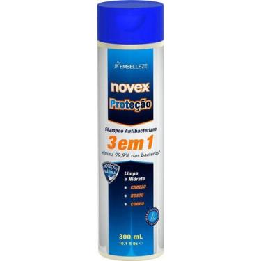 Imagem de Shampoo Antibacteriano Novex Proteção For Men 3 Em 1 Cabelo Rosto Corp