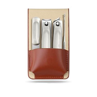 Imagem de Cortador de Unhas Portátil Cortador de Unhas de Aço Inoxidável Lima de Unhas Manicure e Pedicure Aparador com Couro Artificial, QL1004