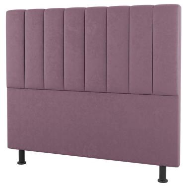 Imagem de Cabeceira Cama Box Solteiro Cora 90cm Suede Rosé - Abmaza