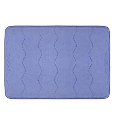 Imagem de Tapetes Banheiro Antiderrapante Super Soft Foam 50x70cm Azul Realce Premium