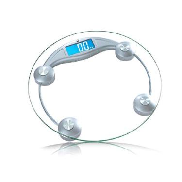 Imagem de balanças eletrônicas escala de precisão de peso de vidro visão humana pesando plataforma maior e lcd retroiluminado