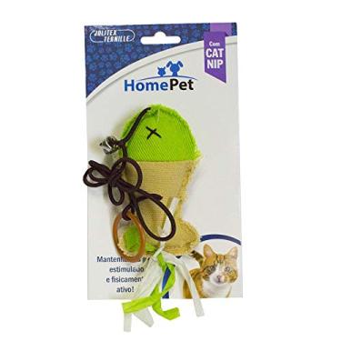 Imagem de Brinquedo Peixinho com Barbante para Gato, Colorido, 10 cm, HomePet