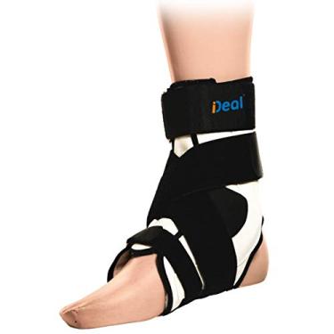 Imagem de Imobilizador de Tornozelo Tornozeleira Imobilizadora , Ideal Produtos Ortopédicos, Blanco/Preto, G